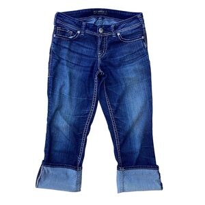 SILVER JEANS Suki Capris W28 Stretchy